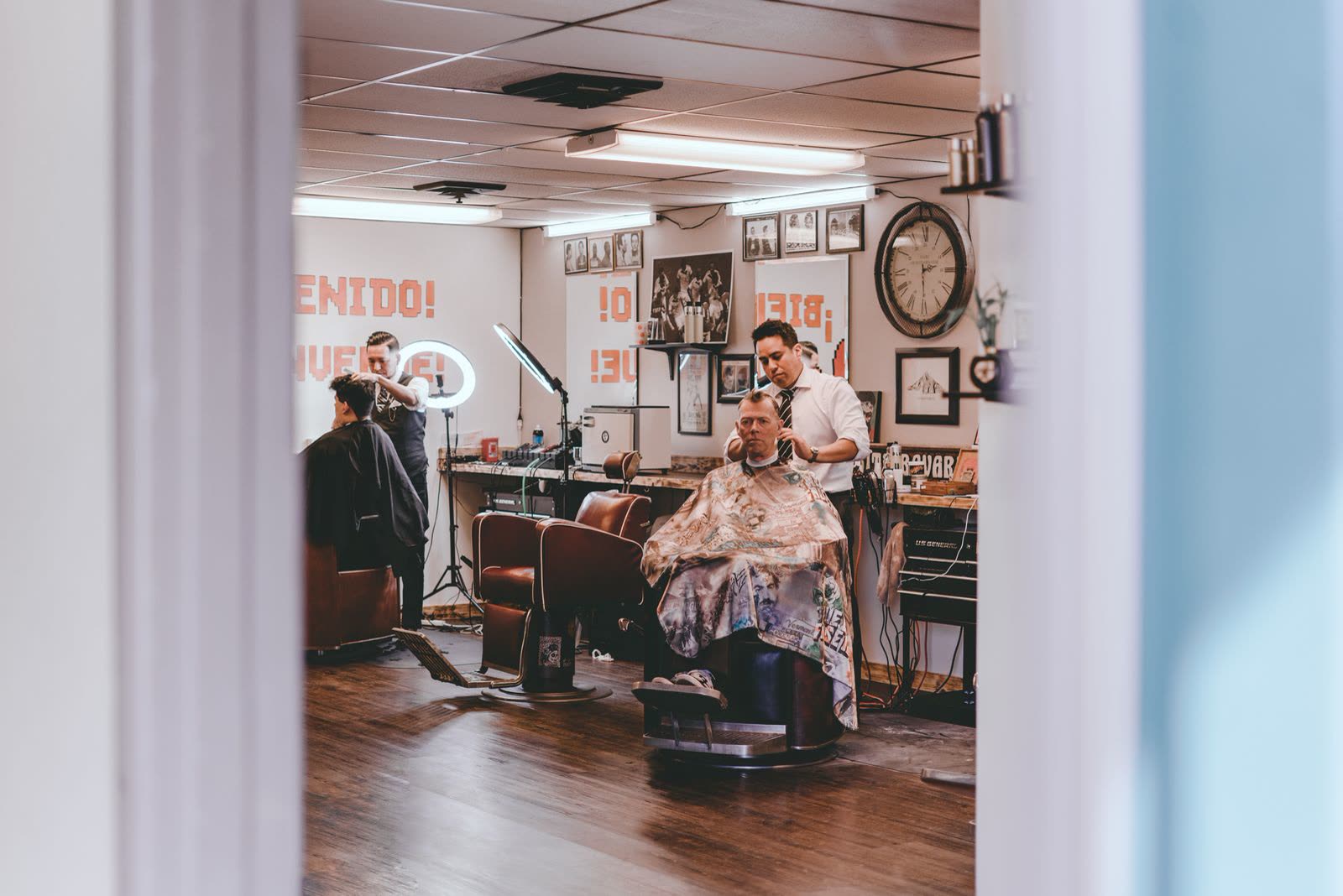 Na: een verse fade na de knipbeurt bij Vesper Barbers