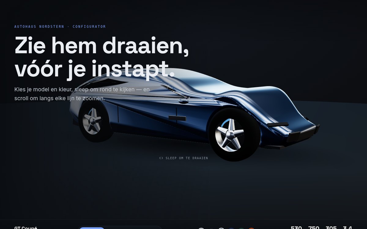 Autohaus Nordstern — autodealer met interactieve 3D-configurator